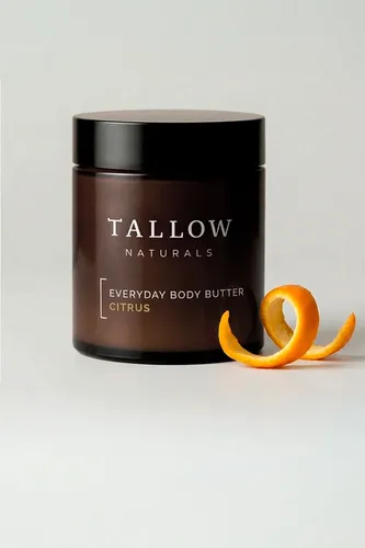 Tallow Körperbutter Citrus Circus 180ml - Ganzkörperpflege mit reichhaltigem Rindertalg, süßer Orange, Vanille und Salbei – für intensive Feuchtigkeit und einen strahlenden Look.