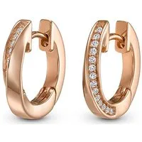JETTE Creolen TWISTED 87690423 aus 925er Silber - Ohrringe für Damen, elegante roségoldene Creolen aus hochwertigem 925er Silber, ideal für jeden Anlass.