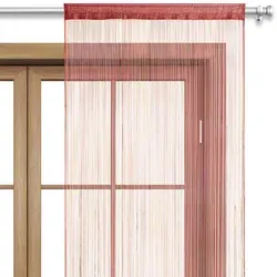 wometo Fadenvorhang, Bordeaux, Textil, 90x245x1 cm, Oeko-Tex®, Wohntextilien, Gardinen & Vorhänge, Fertiggardinen, Fadenvorhänge