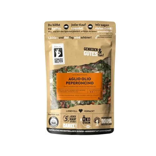 Bremer Gewürzhandel Aglio Olio Peperoncino, grob, Gewürzmischung italienischer Art für klassische Pasta und mediterrane Küche, 100g