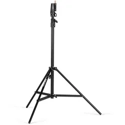 Manfrotto 008BU Stativ Cine Alu Schwarz - Stativ für professionelle Filmaufnahmen, belastbar bis 15kg, aus robustem Aluminium und mit einer maximalen Höhe von 212cm.
