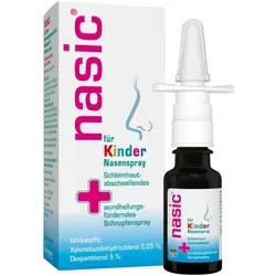 NASIC für Kinder Nasenspray 10 ml - Praktisches Nasenspray für Kinder von 2 bis 6 Jahren. Bietet schnelle Linderung bei Nasenverstopfung und unterstützt die Pflege gereizter Nasenschleimhäute.
