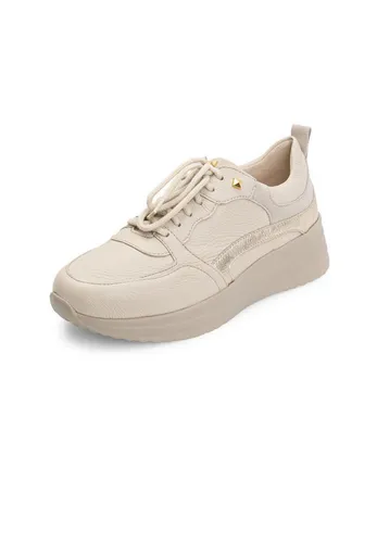 Vitaform Damenschuhe Sneaker aus Hirschleder in Beige/Braun – Größe 42 EU - Elegante Sneaker aus 100% Hirschleder in Größe 42. Pflegeleicht und mit herausnehmbarer Innensohle für hohen Tragekomfort. Ideal für den Alltag und Freizeit.