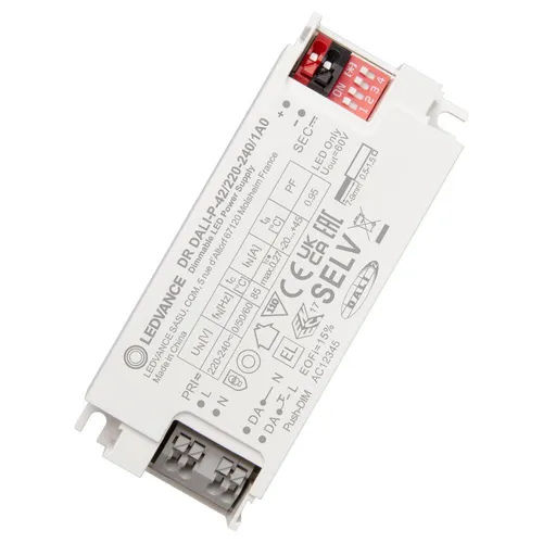 LEDVANCE Treiber DR DALI-P -42/220-240/1A0 - Hochwertiger Transformator für die zuverlässige Stromversorgung von LED-Anwendungen. Ideal für den professionellen Einsatz in Beleuchtungsprojekten.