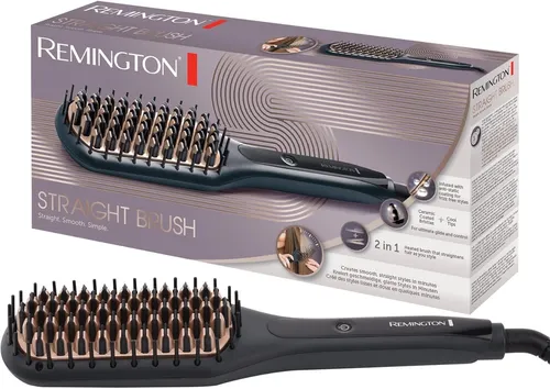 REMINGTON CB7400 Glättbürste - Keramische Beschichtung für sanftes Glätten, ideal für glänzendes und frizzfreies Haar