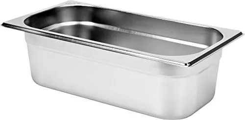 YATO Profi Edelstahl GN Gastronormbehälter 1/3 Größen Auswahl 20-200mm auch Deckel Gastro Norm Behälter (Höhe 100mm)