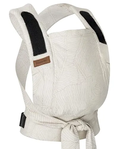 Hoppediz Babytrage Bondolino b.pure - Komfortable Babytrage für Neugeborene bis 20 kg, unterstützt die gesunde Anhock-Spreiz-Haltung und bietet höchsten Tragekomfort aus hautfreundlicher Baumwolle.