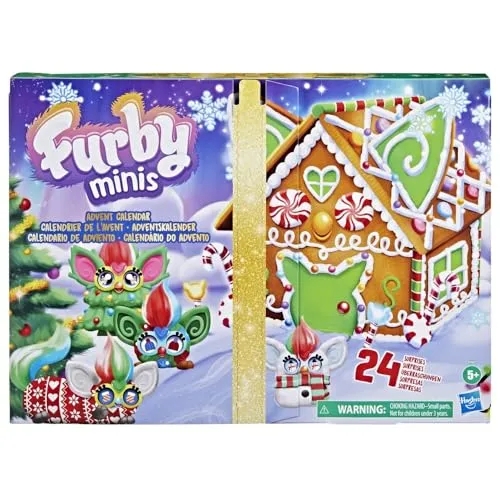 Hasbro Adventskalender - Mini Furby - Adventskalender für Kinder mit 24 Tagen voller Überraschungen, darunter 9 Furby Minis, Schlüsselanhänger und Sticker. Ideal für Furby Fans ab 6 Jahren, um das Weihnachtsfieber zu entfachen!