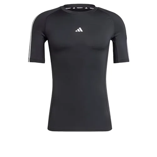 adidas Herren Techfit Compression Training T-Shirt, Black, XL - T-Shirt für Herren mit leichter Kompression und AEROREADY-Technologie, sorgt für Bewegungsfreiheit und hält trocken während des Trainings.