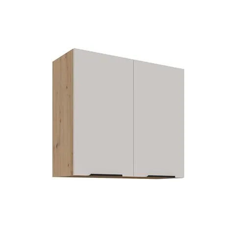Küchen-Preisbombe Hängeschrank 80 cm SOLANO Kaschmir beige - Hängeschrank 80 cm für die Küche, mit zwei Türen und Dämpferscharnieren für leises Schließen. Ideal für das Küchenprogramm SOLANO und in edlem Kaschmir beige.