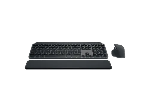 LOGITECH MX Keys S Combo - Kabelloses Tastatur-Maus-Set für Windows, Linux, Mac mit anpassbarer Beleuchtung und ergonomischer Handballenauflage