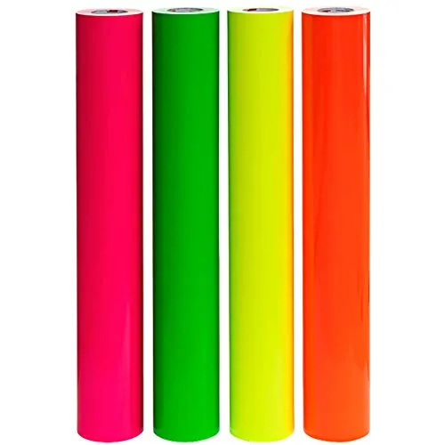 Finest Folia Neon Plotterfolie 6510 Fluorescent Selbstklebend Fluoreszierend Klebefolie (Neon Gelb 29, 300 x 31 cm)