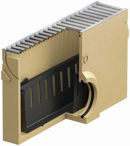 ACO Einlaufkasten aus Polymerbeton 50 x 30 cm mit Schlammeimer - Entwässerung & Drainage, robustes Polymerbeton-Material für hohe Langlebigkeit und optimalen Wasserabfluss.