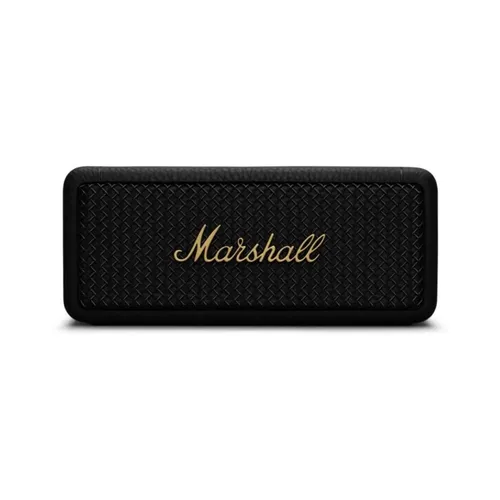 MARSHALL Emberton II Bluetooth Lautsprecher - Wasserfester, tragbarer Lautsprecher mit 30 Stunden Spieldauer und legendärem 360° Sound in Black and Brass