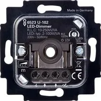 Busch-Jäger Dimmer Einsatz 6523 U-102 für LED-Dimmer - Smart Home Dimmer, ideal für Retrofit-LED-Leuchtmittel mit praktischen Features wie Drehbestätigung und Soft-Rastung für angenehme Bedienung.