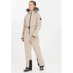 Whistler Courtney W Functional Jumpsuit W-pro 15000 - Simply Taupe (1136) 42 - Einteiler & Schneeanzüge für Damen, atmungsaktiv und wasserdicht mit abnehmbarer Kapuze für optimalen Schutz und modischen Stil beim Skifahren und im Alltag.