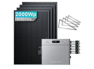 Solarmars® 2000W Balkonkraftwerk mit Speicher - Zendure SolarFlow 2400 pro - Effizientes Balkonkraftwerk mit 2,4kWh Speicher und 4 MPPT für optimale Energieausbeute. Ideal für nachhaltige Energieversorgung auf dem Balkon.
