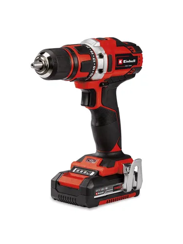 Einhell Akku-Bohrschrauber TE-CD 18 40 Li - 18V, 40 Nm, 2-Gang-Getriebe, inklusive 2x 1,5 Ah Akkus und Ladegerät, leistungsstark und flexibel für Heimwerkerprojekte