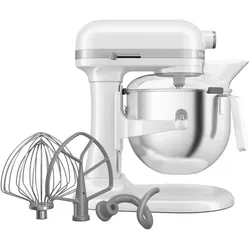 KITCHEN AID HeavyDuty Küchenmaschine 5KSM70JPX - Weiß - Küchenmaschine mit 6,6 l Edelstahl-Schüssel, 375 W Leistung und 11 Geschwindigkeitsstufen. Ideal für müheloses Kneten von bis zu 3,9 kg Brotteig und einfache Reinigung.