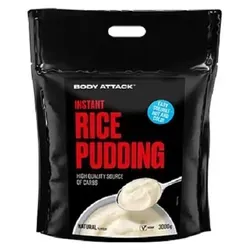 Body Attack Instant Rice Pudding 3000g - Glutenfrei & Laktosefrei - Sportnahrung, ideal als Frühstück oder nach dem Workout, sehr gut löslich und vielseitig kombinierbar für unendliche Geschmackskombinationen.