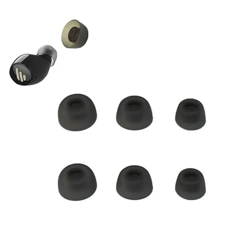 Pairs Replacement Eartips for Jabra Elite 75t/65t/Active/Sport Evolve - Silicone Earmuffs S/M/L Sizes (1.38+1.23+1.02cm), Soft Comfortable Custom Fit Earplugs for Jabra Wireless Earbuds 3