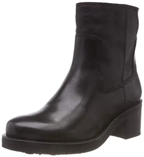 Tommy Hilfiger Denim Damen Essential Leather Biker Boots, Schwarz (Black 990) #6 - 37 - Stilvolle Tommy Hilfiger Damen Biker Boots aus hochwertigem Leder. Mit robustem Gummi und praktischem Reißverschluss sind sie ideal für modische Auftritte.