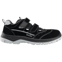 BAAK Sicherheitsschuhe Henry ESD S1P Sandalen mit Stahlkappe - Moderne Sandalen aus Veloursleder, ideal für den professionellen Einsatz. Rutschfeste PU-Laufsohle, metallfreier Durchtrittschutz und komfortabler Klettverschluss sorgen für Sicherheit und Tragekomfort.
