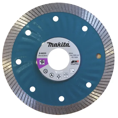 Makita Diamanttrennscheibe Wave B-46333 - Zubehör für Elektrowerkzeug, ideal für präzise und saubere Schnitte in Beton und Stein, langlebig und robust.