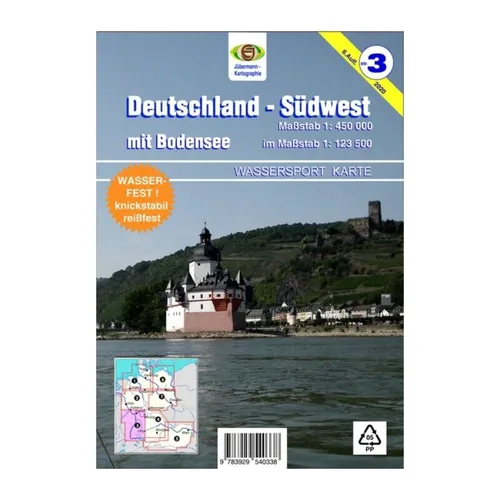 Jübermann-Verlag - WW3 WW-Wanderkarte Karte Deutschland Südwest