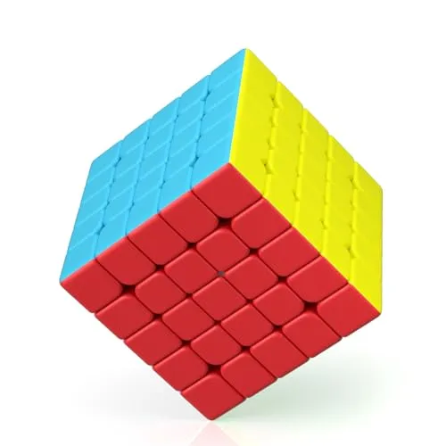 ROXENDA Speed Zauberwürfel Würfel Stickerless - Professional & Solides & Langlebiges, Dreht Sich Schneller als das Original (5x5x5)