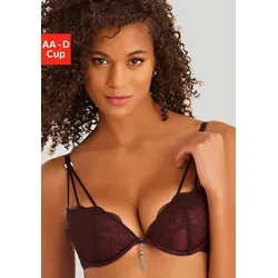 LASCANA Push-up-BH mit Glitzeraccessoire - Funktionsunterwäsche mit sexy Push-up-Effekt, verstellbaren Trägern und eleganter Optik für ein verführerisches Dekolleté.