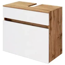 Held-Möbel Waschbeckenunterschrank Lucca Dekor Weiß - Stylischer Waschbeckenunterschrank in elegantem Weiß, ideal zur optimalen Nutzung des Badezimmerraums und zur Aufbewahrung von Pflegeprodukten.