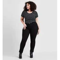 Levi's Damen Plus Size 311 Shaping Skinny Jeans, Soft Black, 22 S - Damen-Jeanshosen mit innovativem Bauch-weg-Einsatz, der bequem sitzt und deine Kurven perfekt formt. Ideal für stilbewusste Frauen, die Komfort und Eleganz kombinieren möchten.