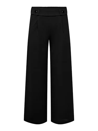 JDY Damen JDYGEGGO New Long Pant - Weite Hose in Schwarz, XL/30 - Damen-Hosen mit seitlichen Eingrifftaschen und abgesteppter Saumkante für einen lässigen Look und hohen Tragekomfort.