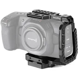 SmallRig Half Cage Kit Plate für BMPCC 4K & 6K - Robuster Cage aus Aluminium für Blackmagic Pocket Cinema Cameras, mit mehreren Montagemöglichkeiten und schnellem Wechselmechanismus für professionelle Filmaufnahmen.