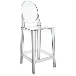 Kartell One More Barhocker – Glasklarer Tresenhocker - Eleganter Barhocker mit transparentem Design, ideal für moderne Interiors. Breite: 38 cm, Höhe: 100 cm, Länge: 46 cm. Hergestellt aus hochwertigem Kunststoff für Langlebigkeit und Stil.