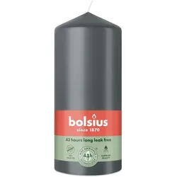 Bolsius: Stumpenkerze 130/68mm - Stürmisches Grau (6 Stück)