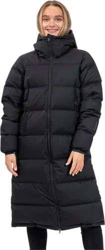 Bergans Urban Down Long Coat Women black (91) M - Funktionsjacke für Damen mit RDS-zertifizierten 550-cuin-Entendaunen, wasserabweisend und umweltfreundlich. Ideal für kalte Tage in der Stadt mit elastischen Bündchen und 2-Wege-Reißverschluss für zusätzlichen Komfort.