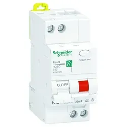 Schneider Electric R9D01613 FI/LS-Schalter 1P+N 13A - FI/LS-Schalter Resi9, 1-polig + N, 30mA, Typ A, 6kA, ideal für sicheren Stromschutz in Elektroinstallationen.