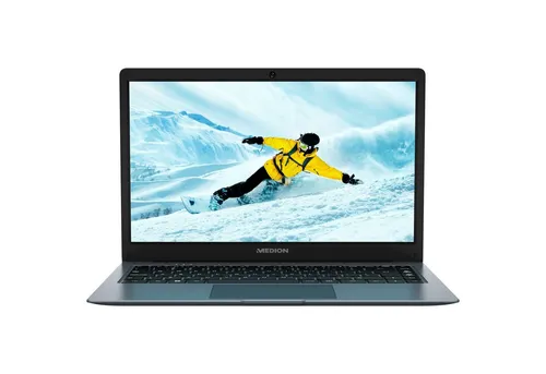 Medion® AKOYA E14223 14" Notebook - Leistungsstarker Laptop mit Intel Celeron N4120, 128 GB SSD und 9 Std. Akkulaufzeit - ideal für unterwegs und Home Office.