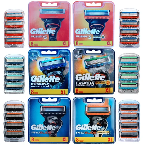 Gillette Fusion5 Power Rasierklingen Sortiment - Wählen Sie Ihre ideale Anzahl an Rasierklingen für ein präzises Rasiererlebnis. Kompatibel mit Fusion5 Power Rasierern, für eine gründliche und sanfte Rasur.