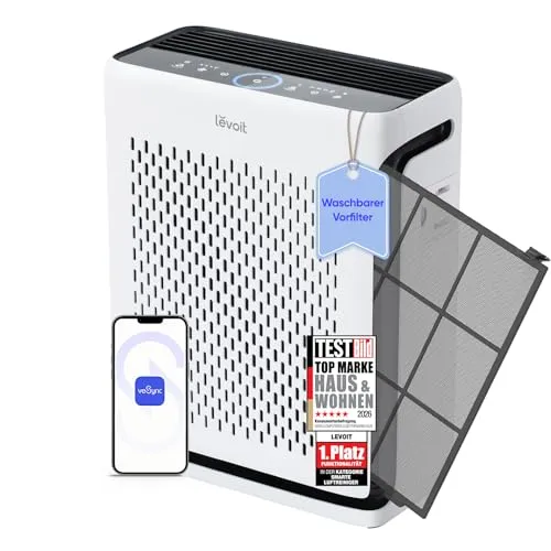 LEVOIT HEPA Luftreiniger Vital 100S - 23dB, ideal für Allergiker und Haustierbesitzer, effektive Luftreinigung für Räume bis 52 m²