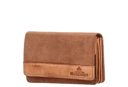 The Skandinavian Brand Geldbörse Damen Leder Quer Cognac - Elegante Leder Geldbörse in Cognac, handlich und stilvoll, ideal für den Alltag.