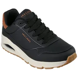 Sneaker SKECHERS "UNO-SUITED ON AIR" für Herren, Größe 47,5, braun - Sneaker aus Lederimitat und Veloursleder, sportlich mit modischer Keilsohle und Skechers Air-Cooled Memory Foam für ultimativen Komfort. Ideal für Freizeit und Alltag.