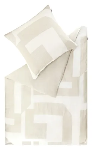 Musterring SLOW Renforcé Bettwäsche 135x200 cm - Moderne Bettwäsche aus 100% BCI-Cotton, nachhaltig und hautfreundlich, mit praktischem Reißverschluss und elegantem Querstreifen-Design. Ideal für jedes Schlafzimmer!