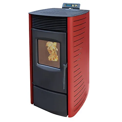 NEMAXX® Pelletofen P9 - Pelletheizung mit 9 kW - Kaminöfen mit hoher Heizleistung von 9 kW, Wi-Fi Ready für bequeme Bedienung per App und Sicherheitsfunktionen wie Überhitzungsthermostat. Ideal für Räume von 60-220 m³.
