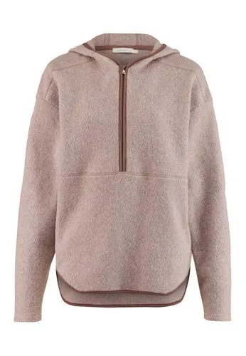 Hessnatur Fleecepullover aus reiner Bio-Baumwolle - Mandelbraun M - Sweatjacke aus 100% Bio-Baumwolle, besonders weich und nachhaltig, ideal für gemütliche Tage.