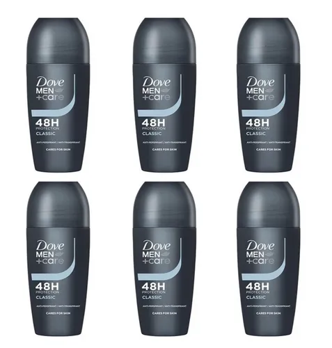 Dove Men +Care Classic Deodorant Anti Transpirant Deo Roll-On 50ml (6er Pack)