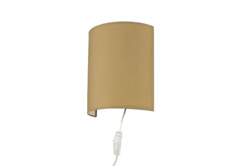 Licht-Erlebnisse Wandleuchte ALICE - Kaffeebraun mit Kabel Schalter - Moderne Wandleuchte mit flexibler Montage und gemütlichem Stoffdesign. Ideal für Schlafzimmer, Wohnzimmer oder Flur, sorgt für indirekte Beleuchtung und setzt wohnliche Akzente.