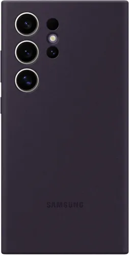 Samsung Silicone Smartphone EF-PS928 für Galaxy S24 Ultra - Kratzfeste Silikon-Hülle mit schlankem Design in Dark Violet für optimalen Rundum-Schutz